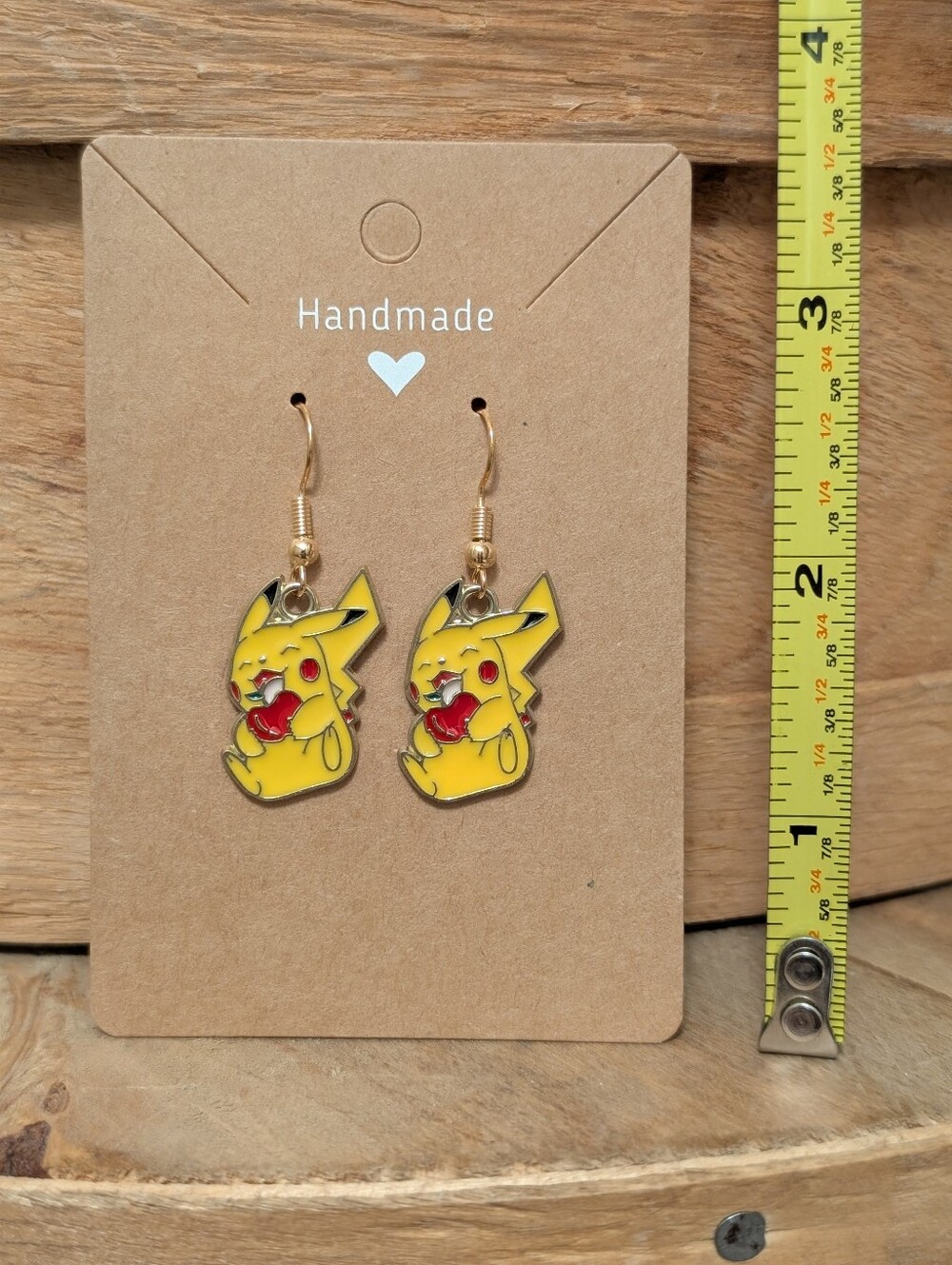 Anime Pokemon Pikachu Enamel Metal Earrings NEW
